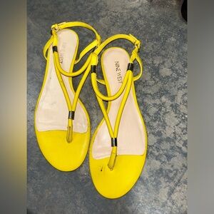 Yellow Nine West sandals